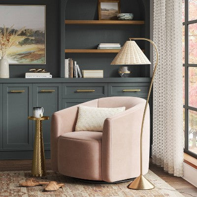  Gooseneck Floor Lamp With Natural Shade - Threshold™