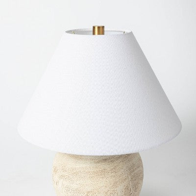  Medium Faux Wood Table Lamp Brown - Threshold™ Designed With Studio McGee