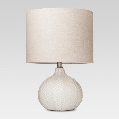  Textured Ceramic Accent Lamp Cream - Threshold