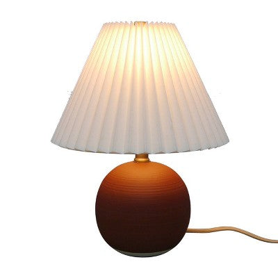  Oval Table Lamp With Pleated Shade (Includes LED Light Bulb) Red - Threshold™ Designed With Studio McGee