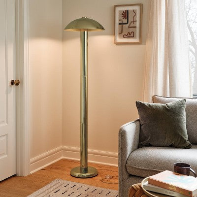  Mild Steel Floor Lamp Brass - Threshold™
