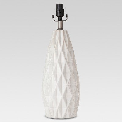  Faceted Ceramic Large Lamp Base White - Threshold