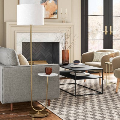  Floor Lamp With Marble Table - Threshold™