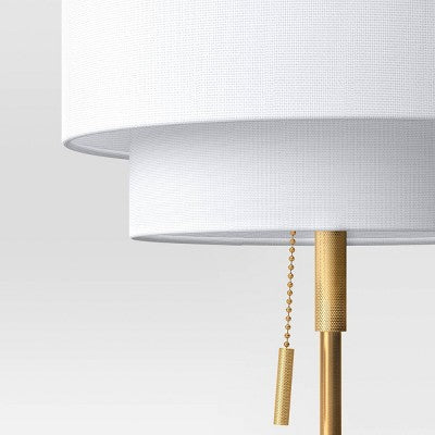  Double Shade Knurled Collection Table Lamp Gold - Threshold™