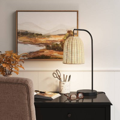  Addison Rattan Table Lamp Brown - Threshold™
