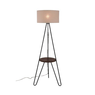  Tripod Shelf Floor Lamp Silver (Includes LED Light Bulb) - Threshold™