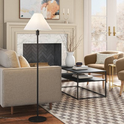  Stick Floor Lamp With Tapered Shade Black - Threshold™