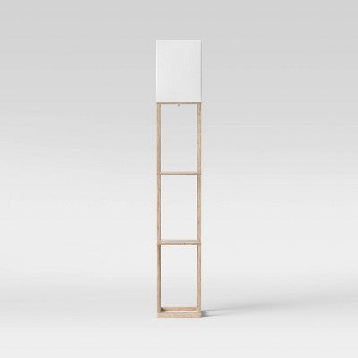  Alabaster Shelf Floor Lamp Light Brown - Threshold™