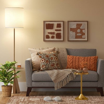 Modern Floor Lamp With Table Brass - Threshold™