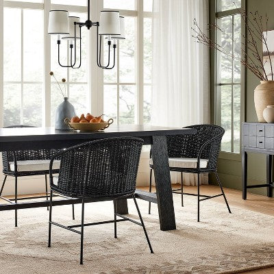  4-Arm Chandelier With Trim Shades Black - Threshold™ Designed With Studio McGee