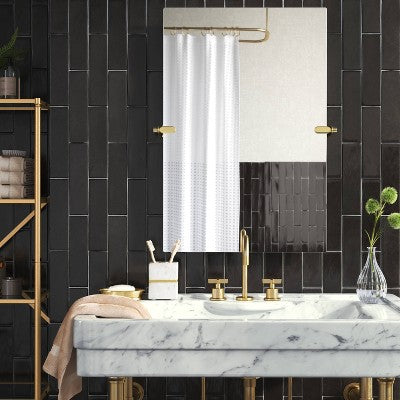  20" X 30" Frameless Rectangular Pivot Mirror Brass - Threshold™
