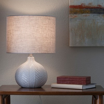  Textured Ceramic Accent Lamp Cream - Threshold