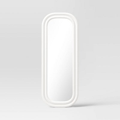  25"x65" Textured Floor Mirror White - Threshold™
