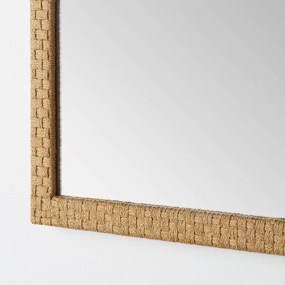  24" X 30" Woven Check Wall Mirror Natural - Threshold™ Designed With Studio McGee