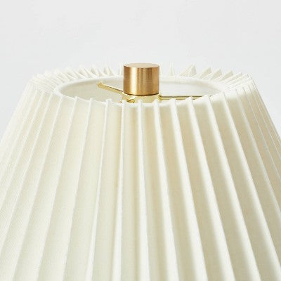  Oval Table Lamp With Pleated Shade (Includes LED Light Bulb) Red - Threshold™ Designed With Studio McGee