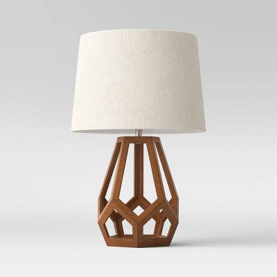  Large Wood Geo Assembled Table Lamp - Threshold™