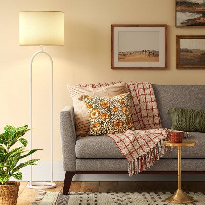  Ring Base Floor Lamp White (Includes LED Light Bulb) - Threshold™