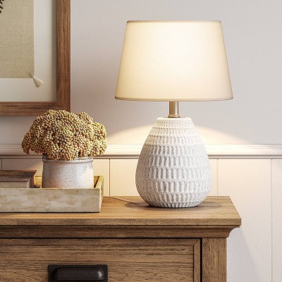  Ceramic Textured Table Lamp Base White - Threshold™