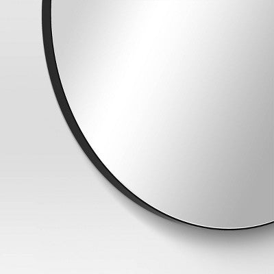  28" Round Infinity Circle Mirror Black - Threshold™