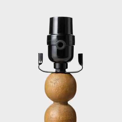  Turned Wood Stick Lamp Base Brown - Threshold™ Designed With Studio McGee