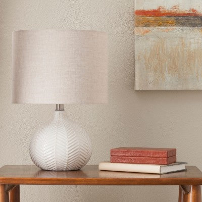  Textured Ceramic Accent Lamp Cream - Threshold
