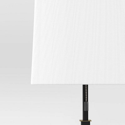  Square Base Stick Lamp With USB Black - Threshold™
