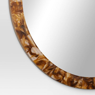 30" Round Pieced Faux Horn Wall Mirror - Threshold™
