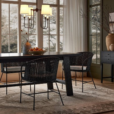  4-Arm Chandelier With Trim Shades Black - Threshold™ Designed With Studio McGee