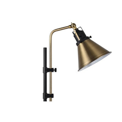  Black Metal Adjustable Table Lamp With Bronze Finish - Threshold™: ETL Listed, Metal Shade, 1-Way Socket Switch