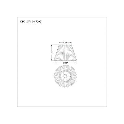  Small Pleated Lamp Shade White - Threshold™: Empire Shape, Cotton/Nylon, 7" H