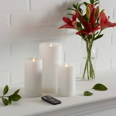  3pk LED Candles White - Threshold™