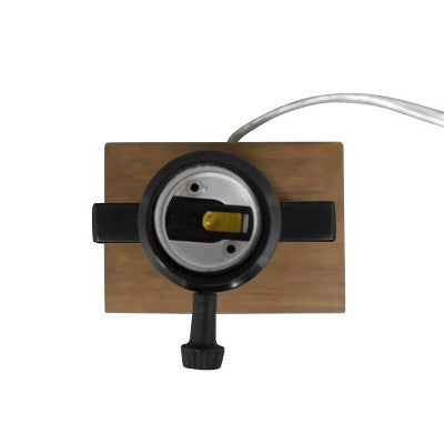  Weston Window Small Lamp Base Black - Threshold™: Modern Rectangle, No Assembly Required, ETL Listed