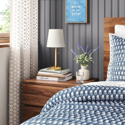  Mini Rattan Wrap Stick Table Lamp Brass - Threshold™