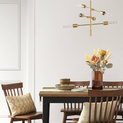  3-Arm Chandelier Brass (Includes Vintage Light Bulbs) - Threshold™
