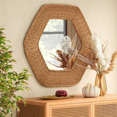  30"x33" Woven Wall Mirror - Threshold™