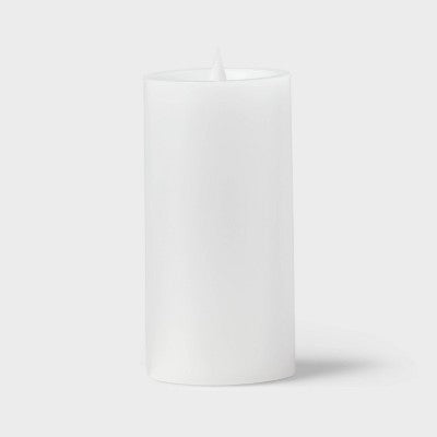  3" X 6" LED Pillar Candles White - Threshold™
