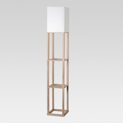  Alabaster Shelf Floor Lamp Light Brown - Threshold™