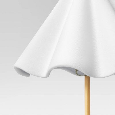  Wavy Shade Collection Ceramic Floor Lamp White - Threshold™
