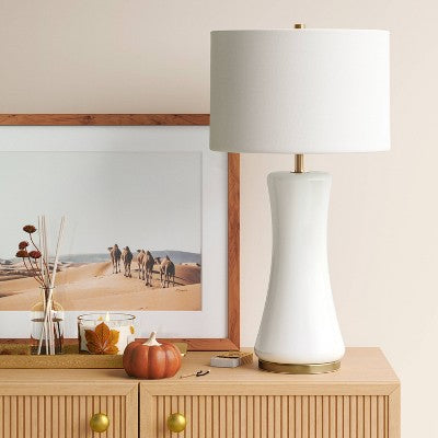  Large Opal Glass Lamp Base Off-White - Threshold™
