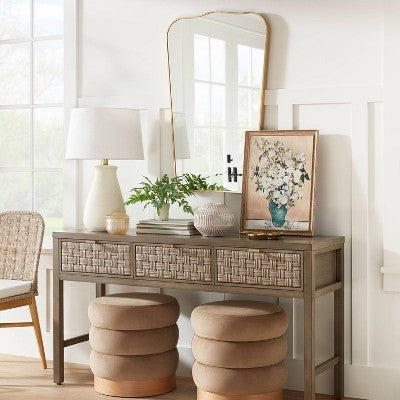  23" X 36" Metal Curved Top Mirror Gold - Threshold™ Designed With Studio McGee