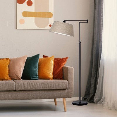  Traditional Oil Rubbed Swing Arm Floor Lamp Brown - Threshold™