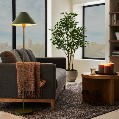  Stick Metal Floor Lamp Green Iron (Includes LED Light Bulb) - Threshold™ Designed With Studio McGee