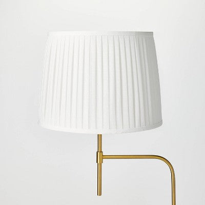  Adjustable Floor Lamp Brass Iron With Pleated Shade - Threshold™ Designed With Studio McGee