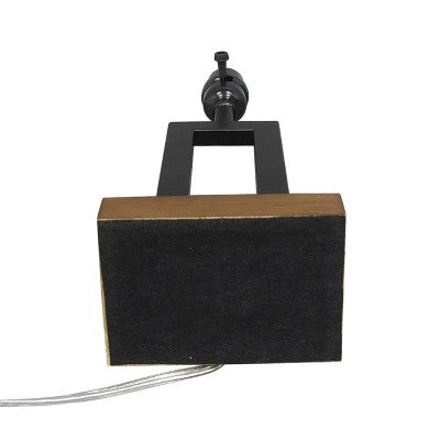  Weston Window Small Lamp Base Black - Threshold™: Modern Rectangle, No Assembly Required, ETL Listed