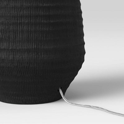  Large Textured Ceramic Lamp Base Black - Threshold™
