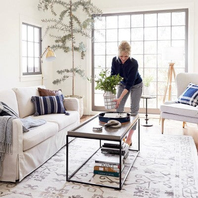  Oak Wood Tripod Floor Lamp Dark Brown - Threshold™