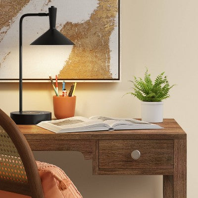  LED Wireless Charging Task Lamp With USB Black (Includes LED Light Bulb) - Threshold™